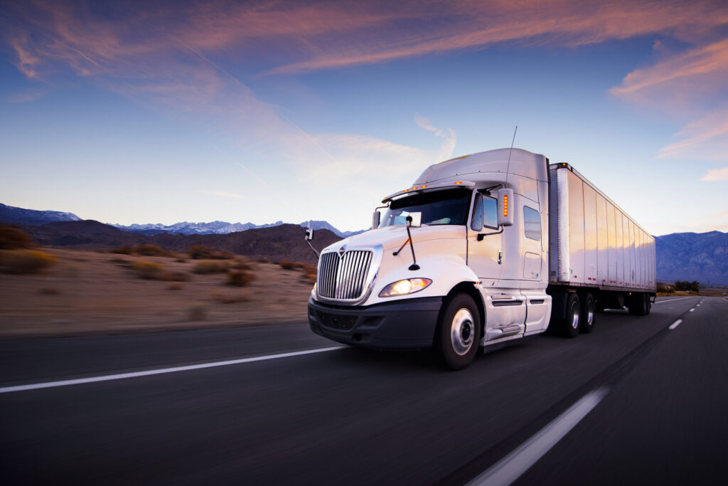 Truck driving in New Jersey.